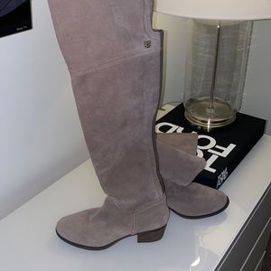 Vince Comuto suede knee boots.